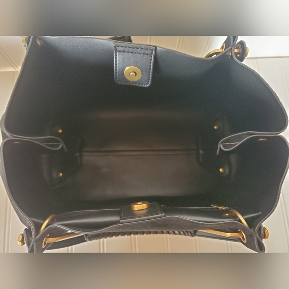 House of Harlow 1960 Black Suede Luxe Satchel NWT - Picture 8 of 9